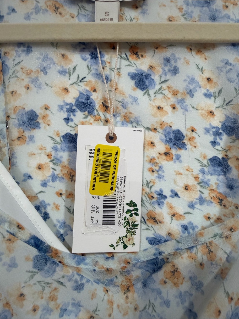 Chelsea & Violet Blue and Cream Floral Maxi with Sheer Jacket - Picture 3 of 10